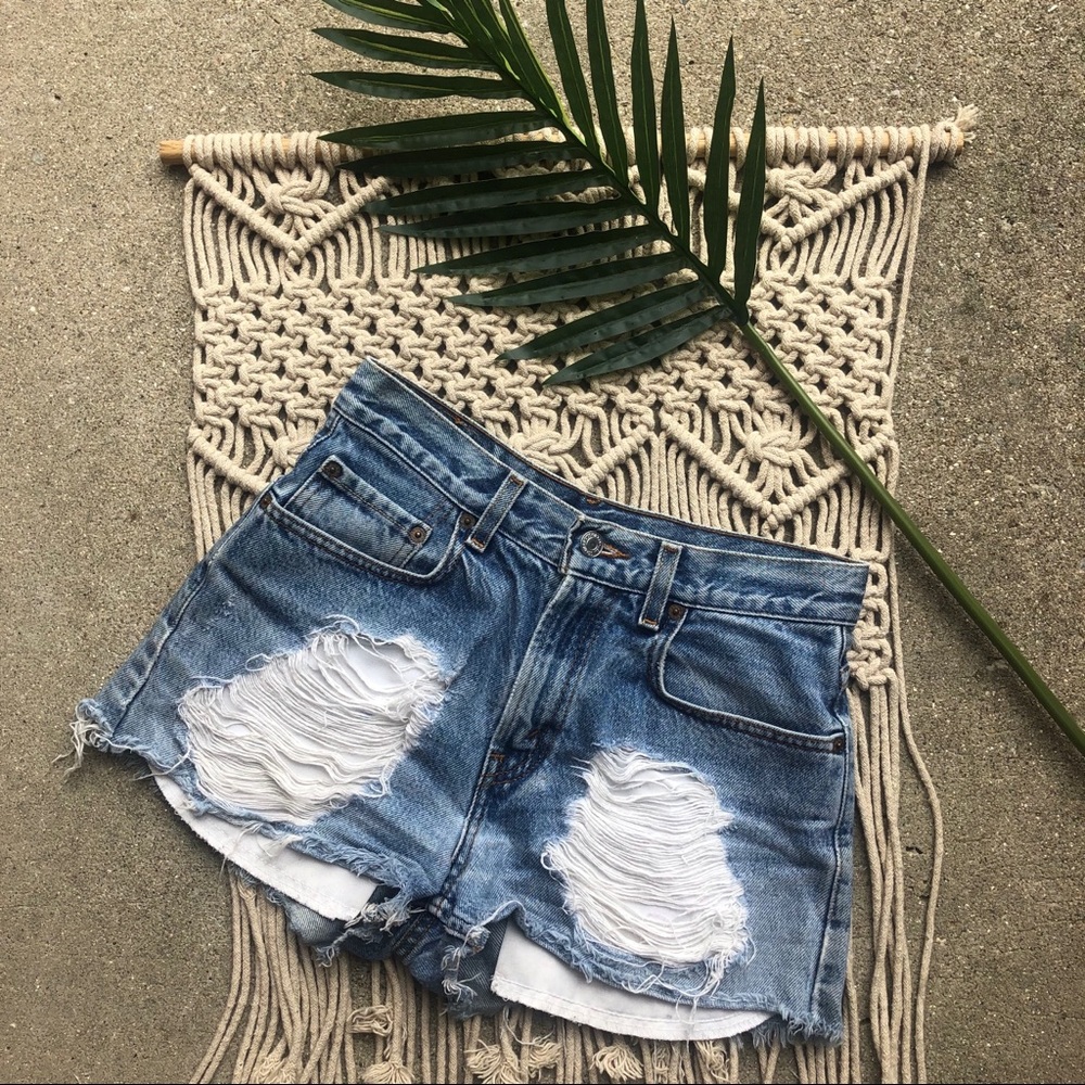 Furst Of A Kind Vintage Levi Distressed Shorts